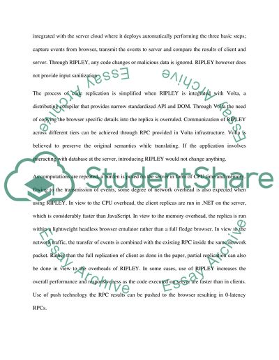 Ripley: Automatically Securing Web Applications through Replicated Execution