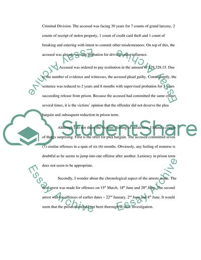 Is There a Leniency in Prison Terms for Jumping into One Offense After Another