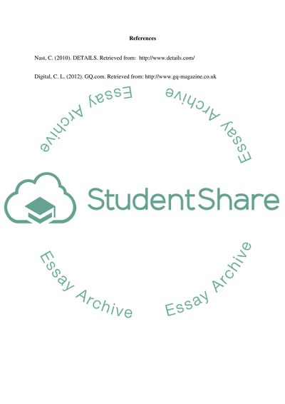 Comparison of GQ Magazine and Details Magazine
