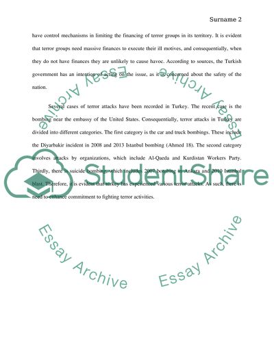 Terror Problem in Turkey