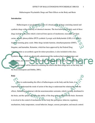 Psychedelic Drugs and Their Effects on the Body and Brain