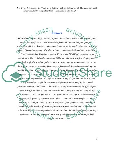 A Patient with a Subarachnoid Hemorrhaged