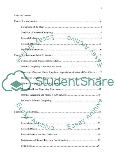 Condition of Informal Caregiving in Contemporary Times