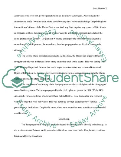 Sociology of education desegregation history