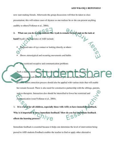 AED WK4 DQ 1 Reponses