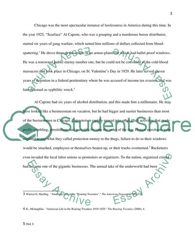 Impacts of Gangsterism in USA 1919-1929 (History)