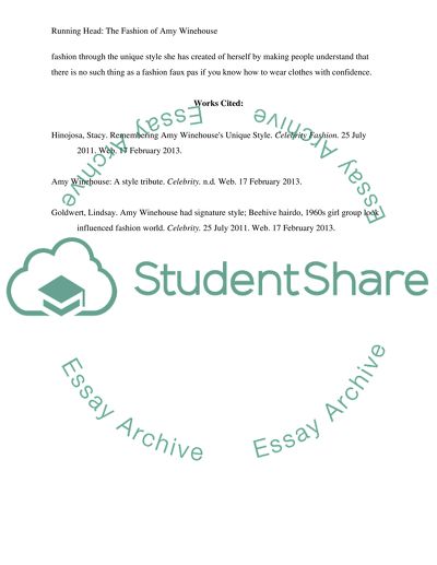 Fashion of Amy Winehouse