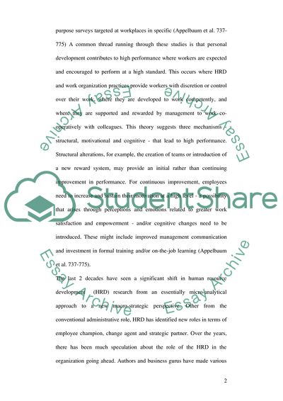 The Modern Era of Human Resource Development