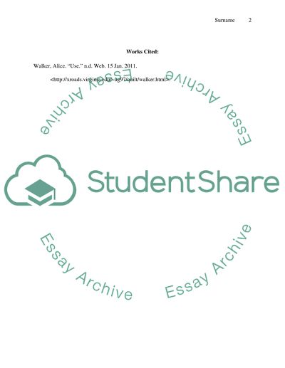 Everyday Use by Alice Walker