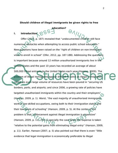 Should government provide free public education to children of illegal immigrants