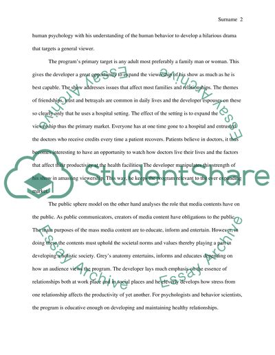 TV Series: Greys Anatomy