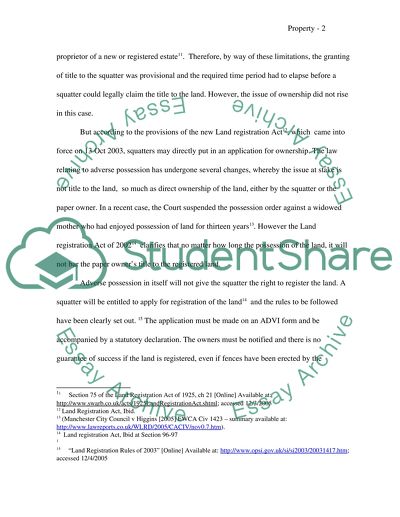 Property Law and Acknowledgement of True Ownership