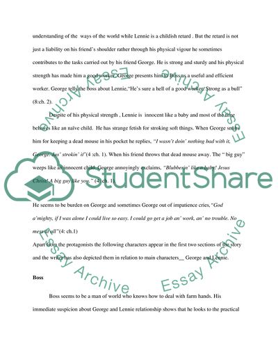 Characters in Mice and Men