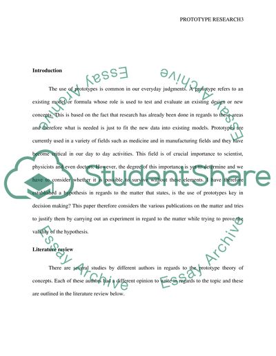 Prototype Research Experiment