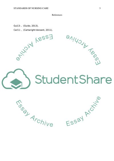 Standards of care from a legal and a nursing perspective