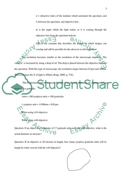 Biology Practical on Cells