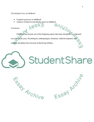 Sociological View of Childhood