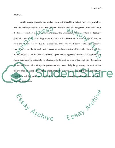 Proposal to Build an Underground Turbine