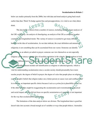 Secularization in Britain