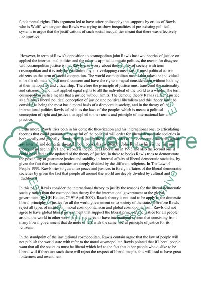 John Rawls Theory of Justice