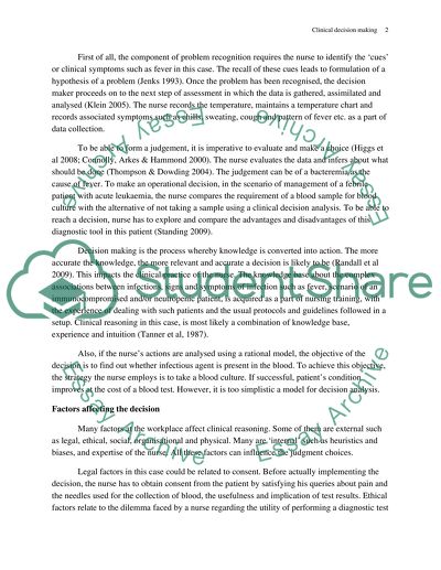 Clinical Decision Making: Blood Culture from Patient with Acute Leukaemia
