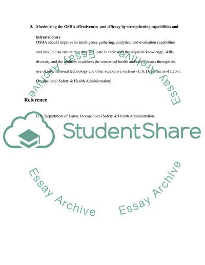 Occupational Safety and Health