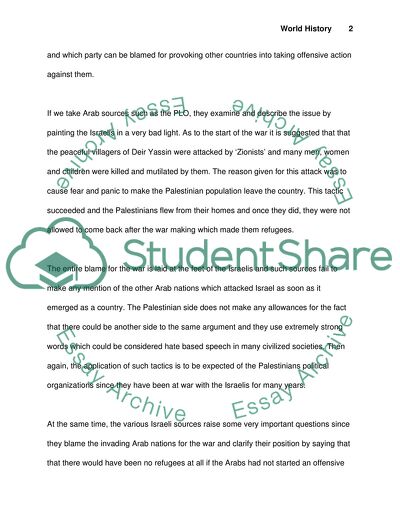 World History: Arab-Israeli War