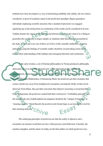 The Principles of Positivism