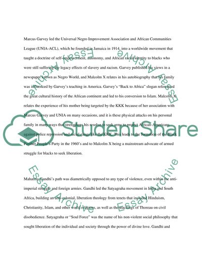 The Influence of Marcus Garvey on Malcolm X