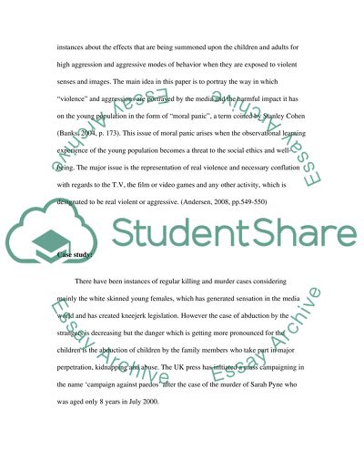 Media Effects and Moral Panics