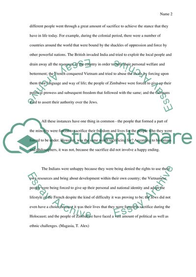 What is worth sacrificing for