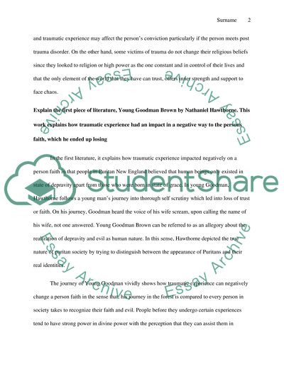 How Traumatic Experience Affects a Persons Faith