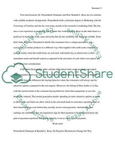 Article critique in the journal of consumer behavior