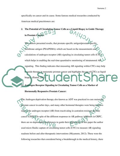 Success of Cancer Exploration in America