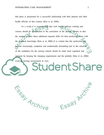 Intergrating Case Management