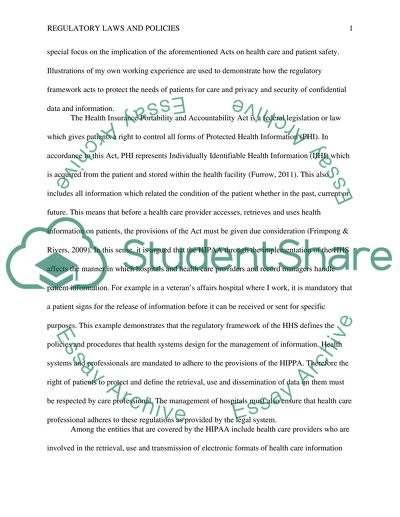 Regulatory Laws and Policies