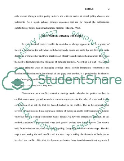 A Conflict Resolution Strategy