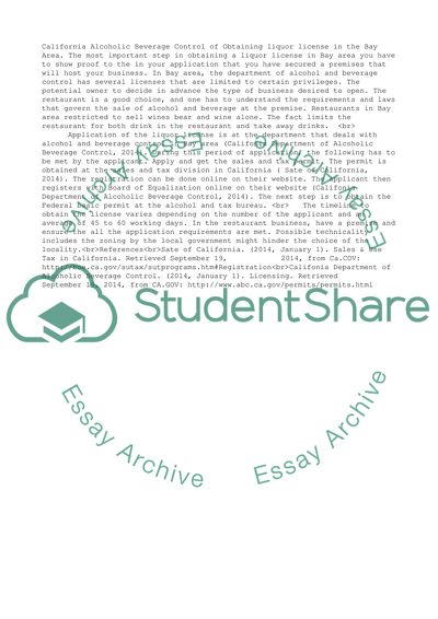 California Alcoholic Beverage Control