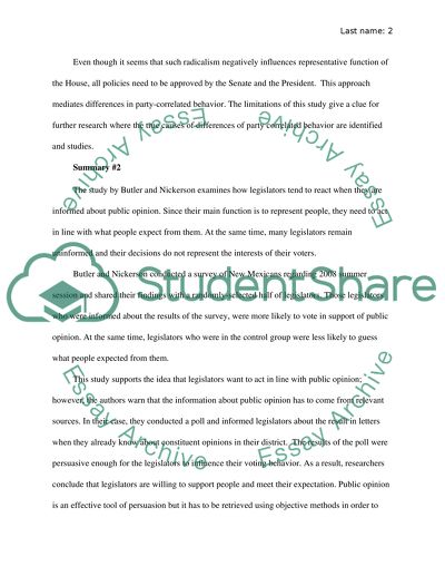 Representation in Congress - Constituents and Rollcalls in the 106th House