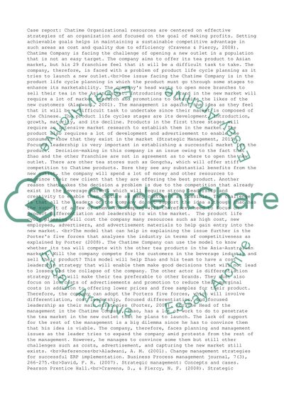 Issue Facing the Chatime Company