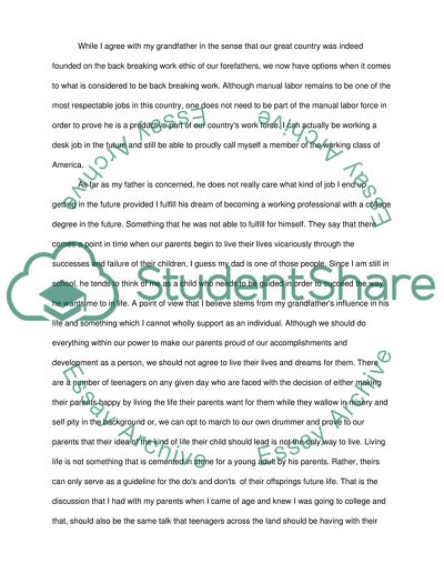 A family difference:three differing life views