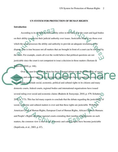 UN System for Protection of Human Rights