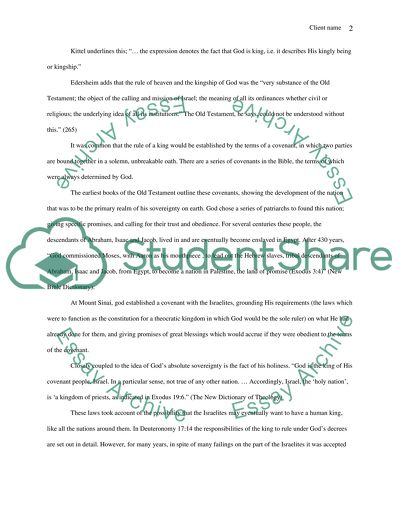 Meaning of the Kingdom of God in the Old and New Testaments