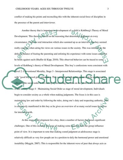 Select a child whose age is 0 to 12 Observe the child from 30-60 minutes