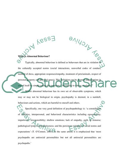 Psychopathology and Addiction