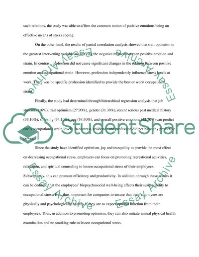 Exploration of a Professional Journal Article in Psychology