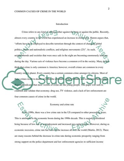 Common Causes of Crime in the World