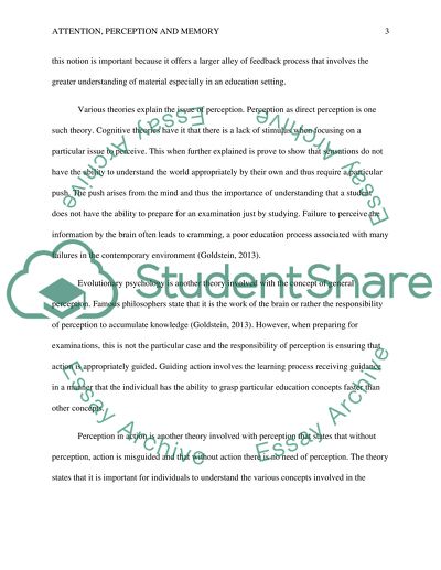 One of the Major Factors Is Perception