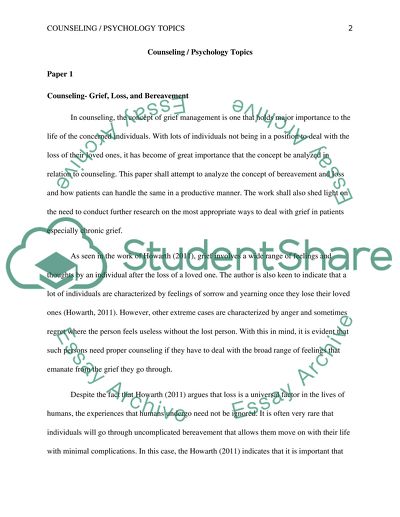 The Concept of Grief Management