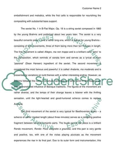 Johannes Brahms - Sextet No. 1 in B-Flat Major, Op. 18